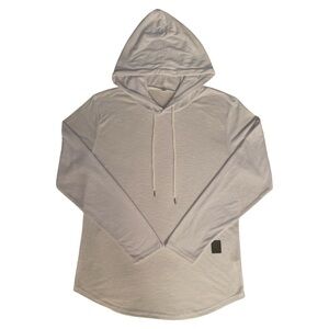 Lightweight sheer white hoodie, size M. Super soft & perfect for layering.